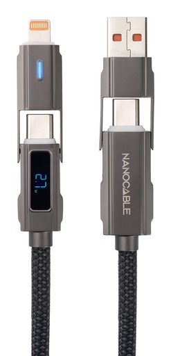 [10.01.2501] 10.01.2501 cable USB USB 2.0 1 m USB A/USB C USB C/Lightning 27 W Negro