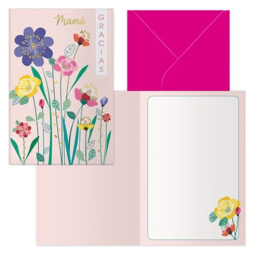 Pack 6 tarjetas felicitación. Modelo día madre-pradera