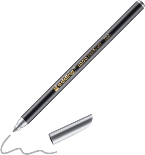 C/10 ROTULADOR EDDING 1200 METALIC PLATA 54 P REDONDA 1-3MM