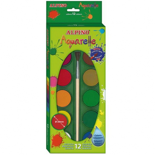 [AQ000001] ESTUCHE 12 ACUARELAS ALPINO COLORES SURTIDOS