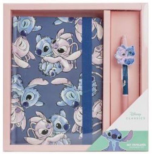 SET DE PAPELERIA CON BOLIGRAFO STITCH
