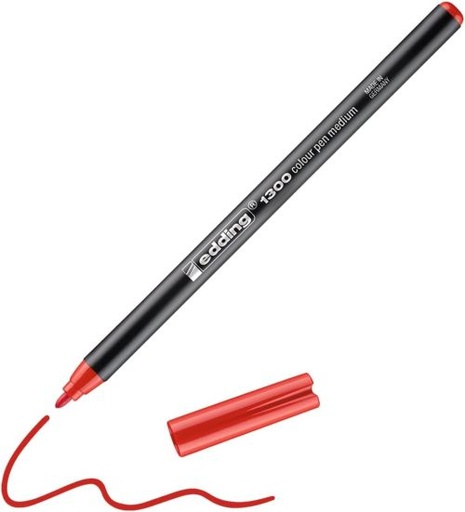 C/10 ROTULADOR EDDING 1300 ROJO 02 PUNTA DE FIBRA