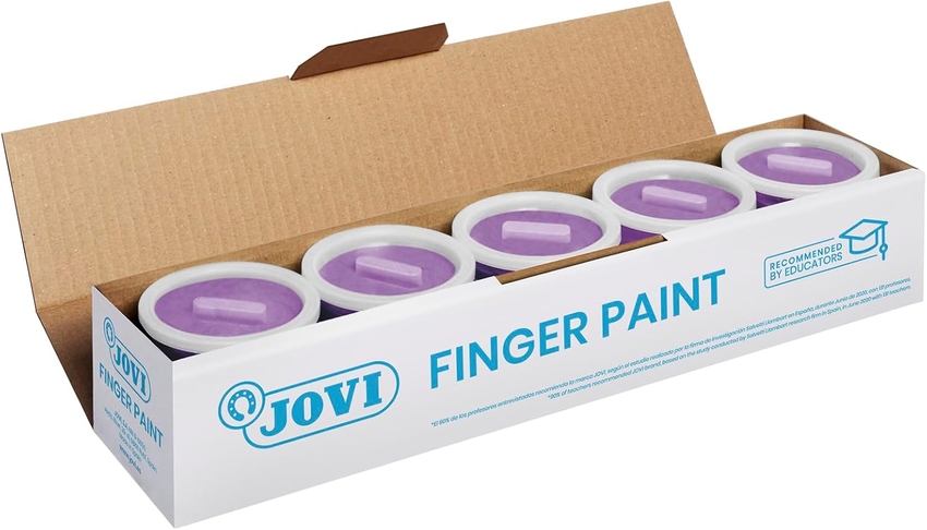 ESTUCHE 5 BOTES PINTURA DEDOS JOVI 125ML VIOLETA