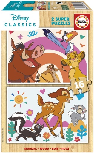PUZZLE 2X16 DISNEY ANIMALS