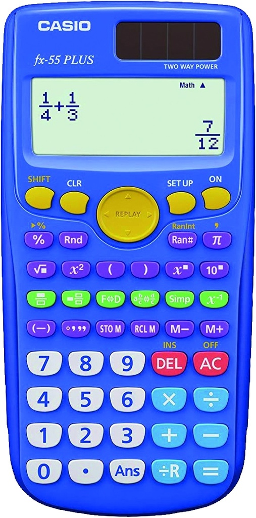 Calculadora cientifica casio fx55plus enseñanza primaria