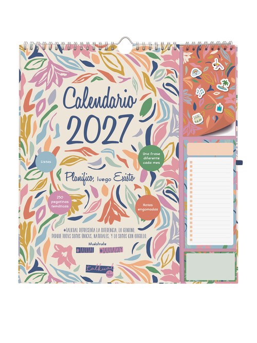Calendario pared escribir plus talkual 2027 215x325mm