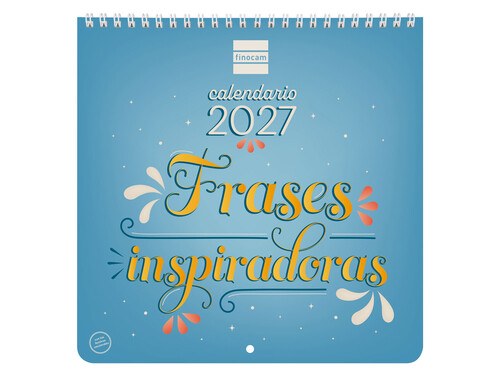 Calendario pared art frases inspiradoras 2027 21x21cm