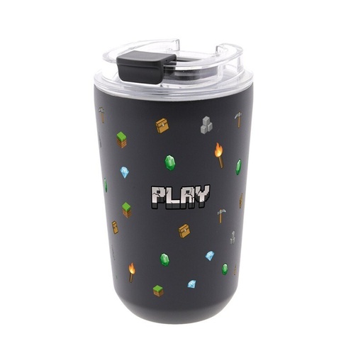 VASO TERMICO INTERIOR CERAMICO 400ML BLACK PIXEL CRAFT
