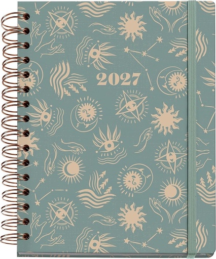Agenda plus espiral anual 2027 dia pagina fortune