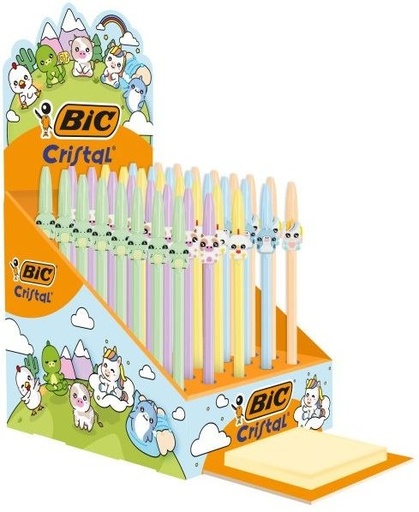 Exp 40 boligrafo bic cristal pastel figurines