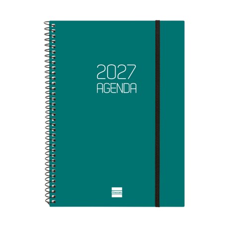 AGENDA ANUAL OPAQUE E10 SEMANA VISTA HORIZONTAL 2027 VERDE
