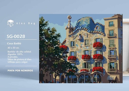 Bastidor pintar por numeros casa batlló 40x50cm
