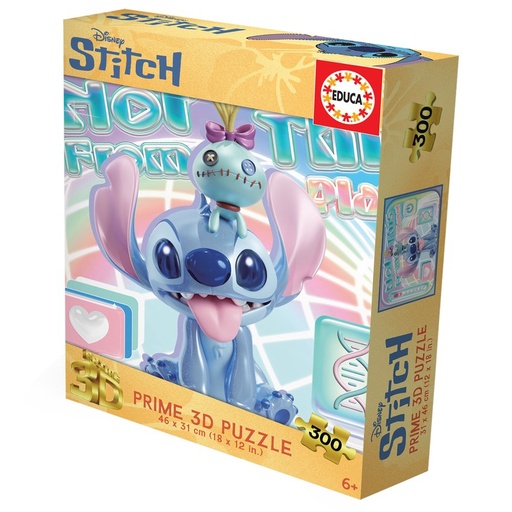 PUZZLE 3D LENTICULAR 300 PIEZAS STITCH